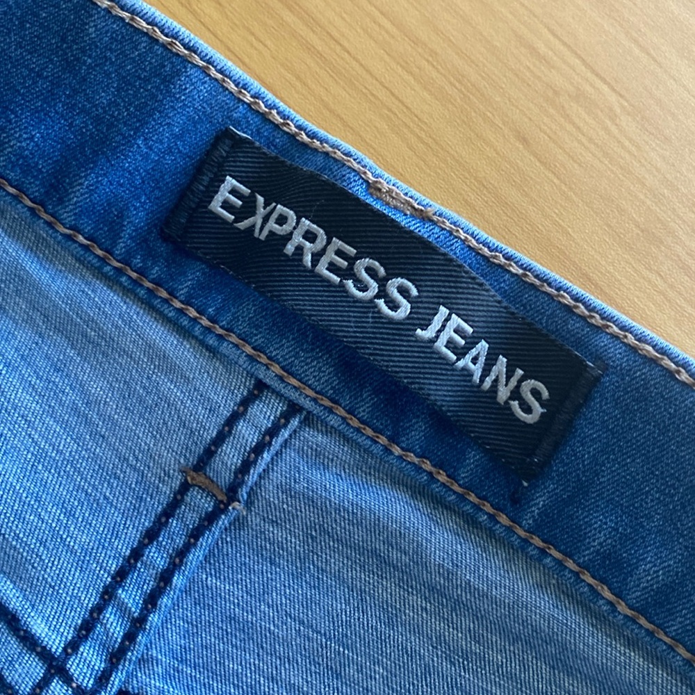 EXPRESS High Rise Skyscraper Stretchy Slim Bootcut Jeans Size 4 - Picture 8 of 9